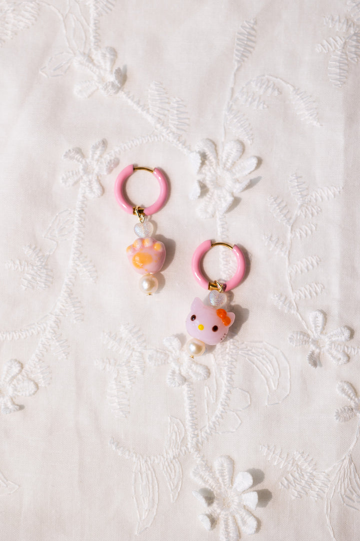 cute kitten earrings