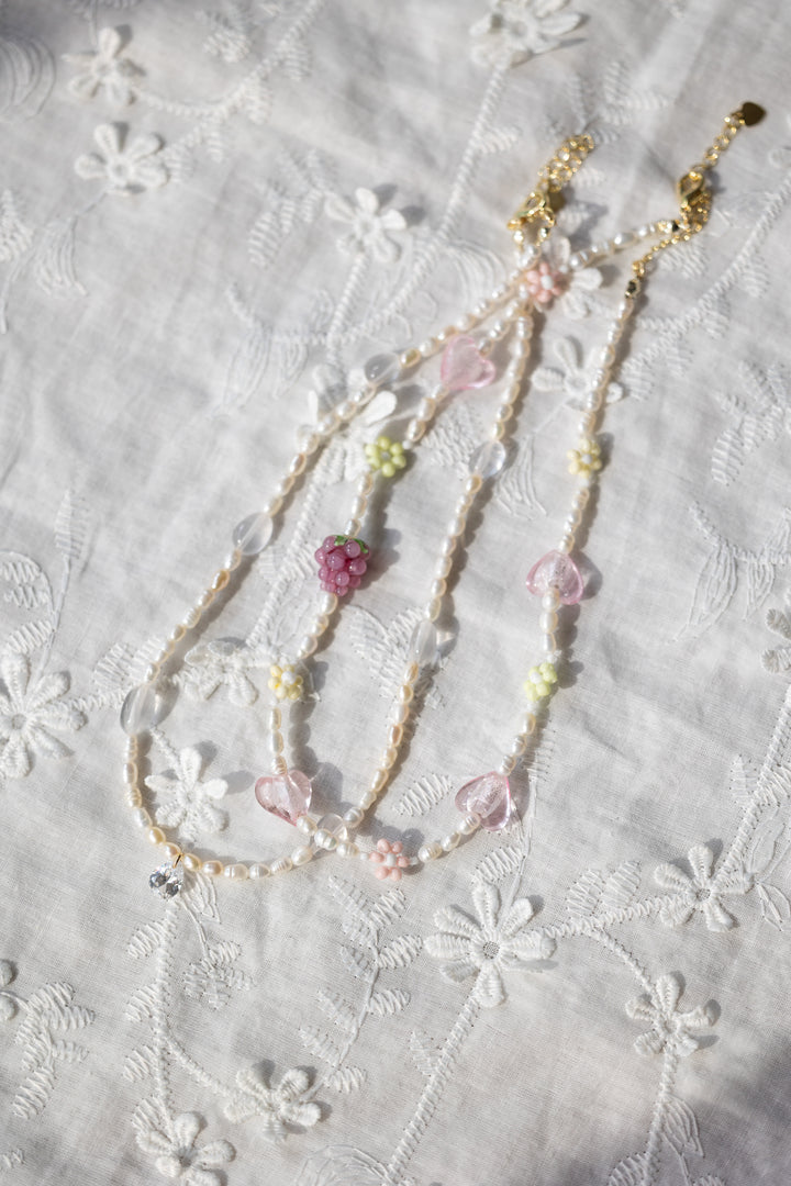 Whispering Pearls & Dewy necklace