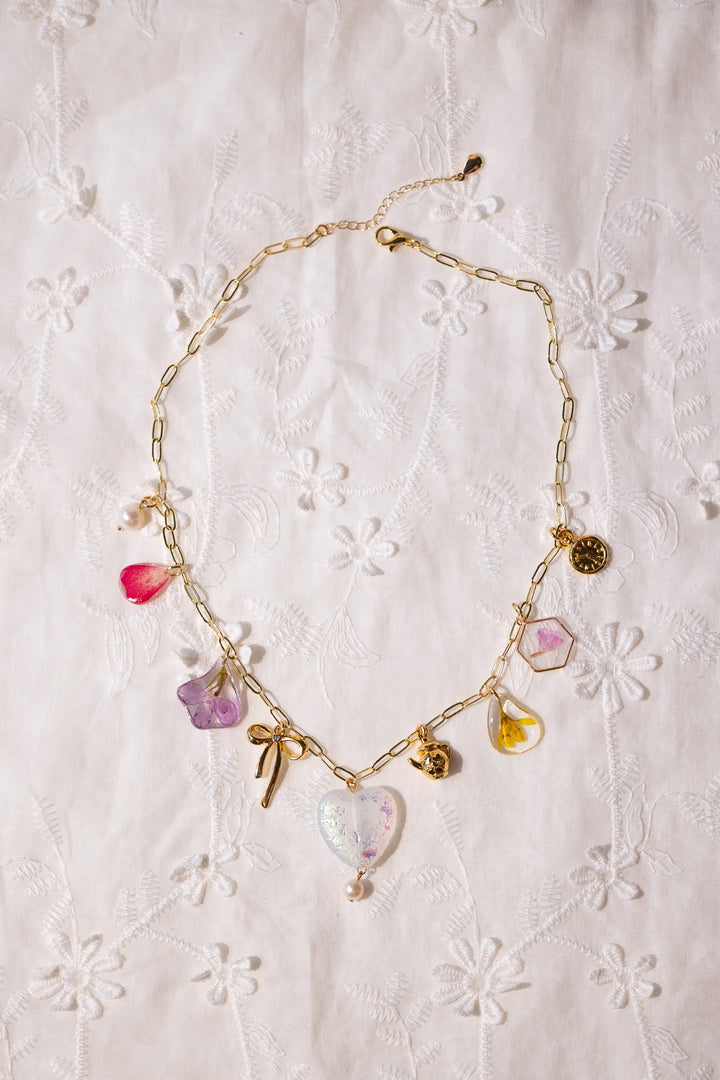 Magical Heart Garden charm Necklace