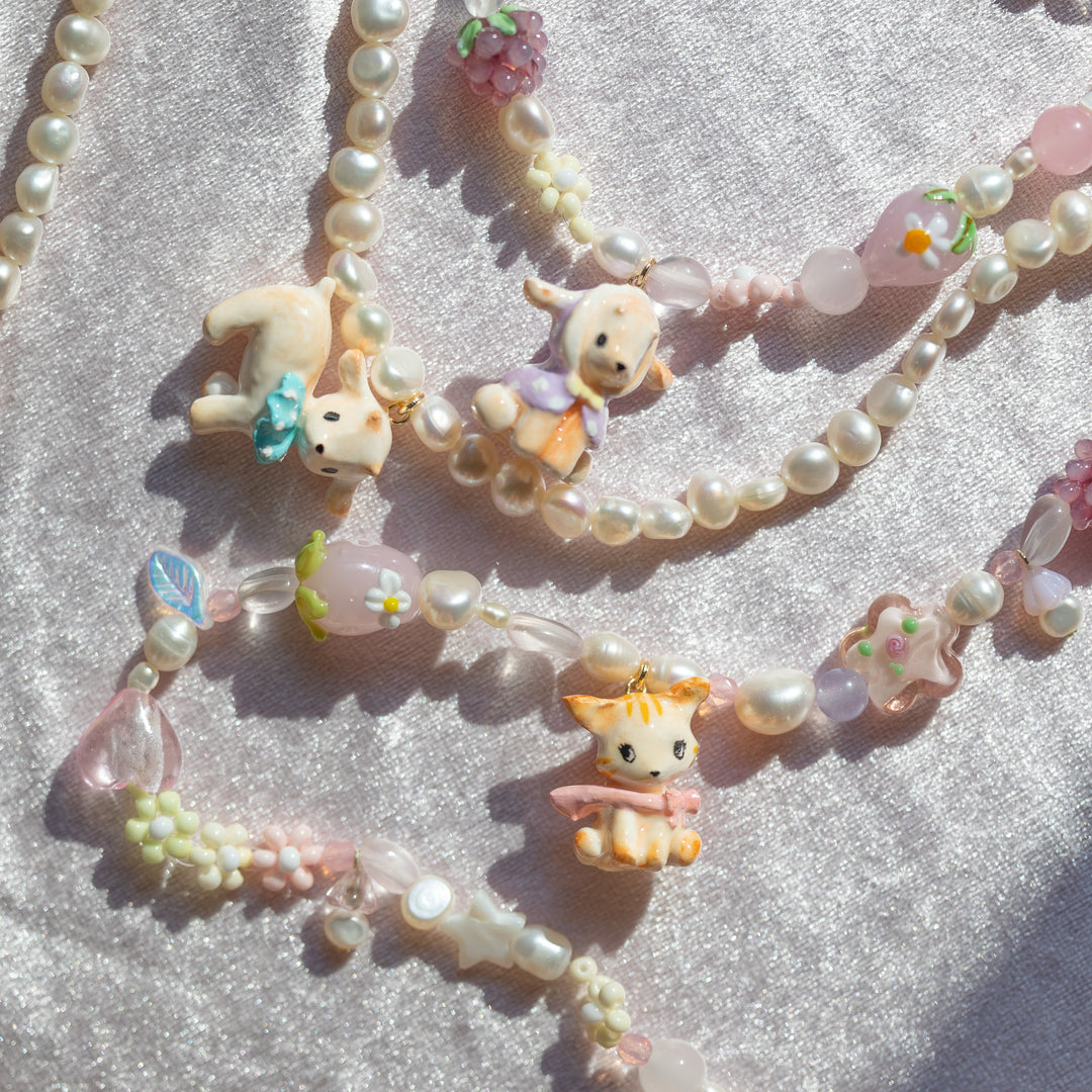 Purrfect Kitty Bead Necklace