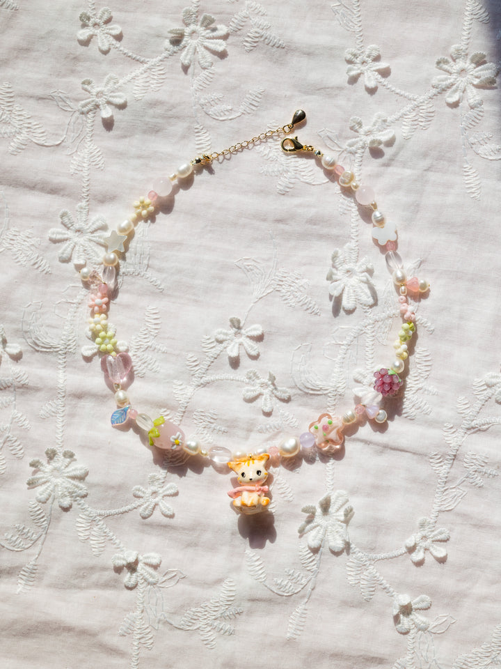 Purrfect Kitty Bead Necklace