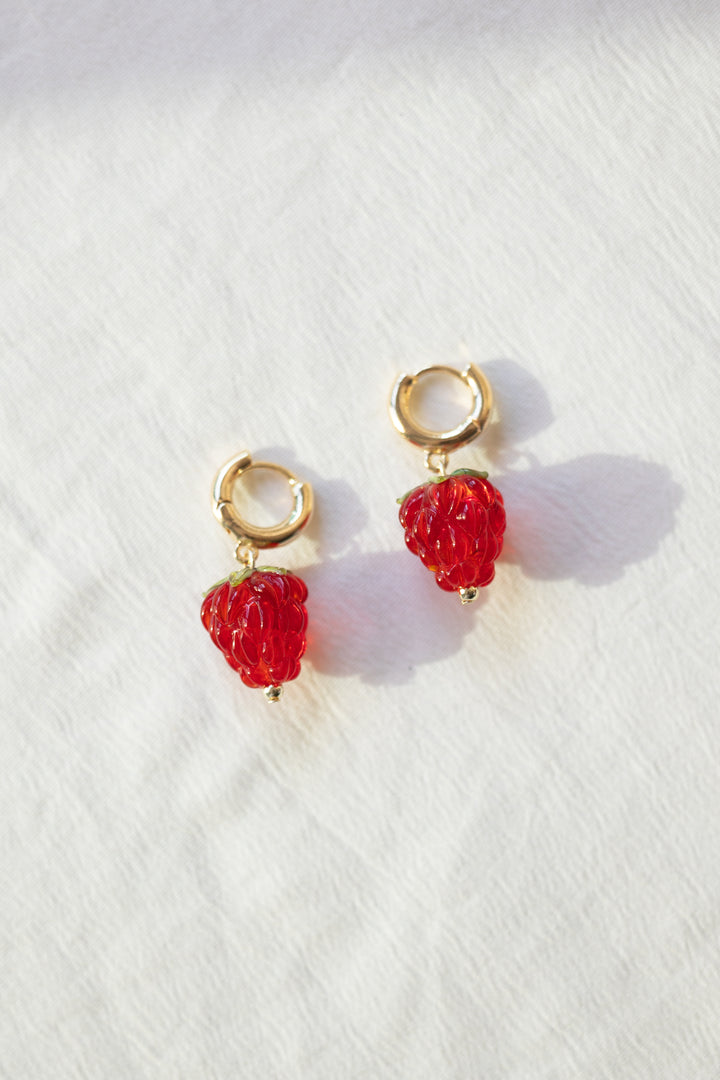 Dreamy raspberry earrings