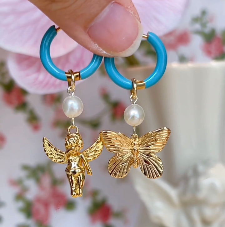 Angel and butterfly Earrings