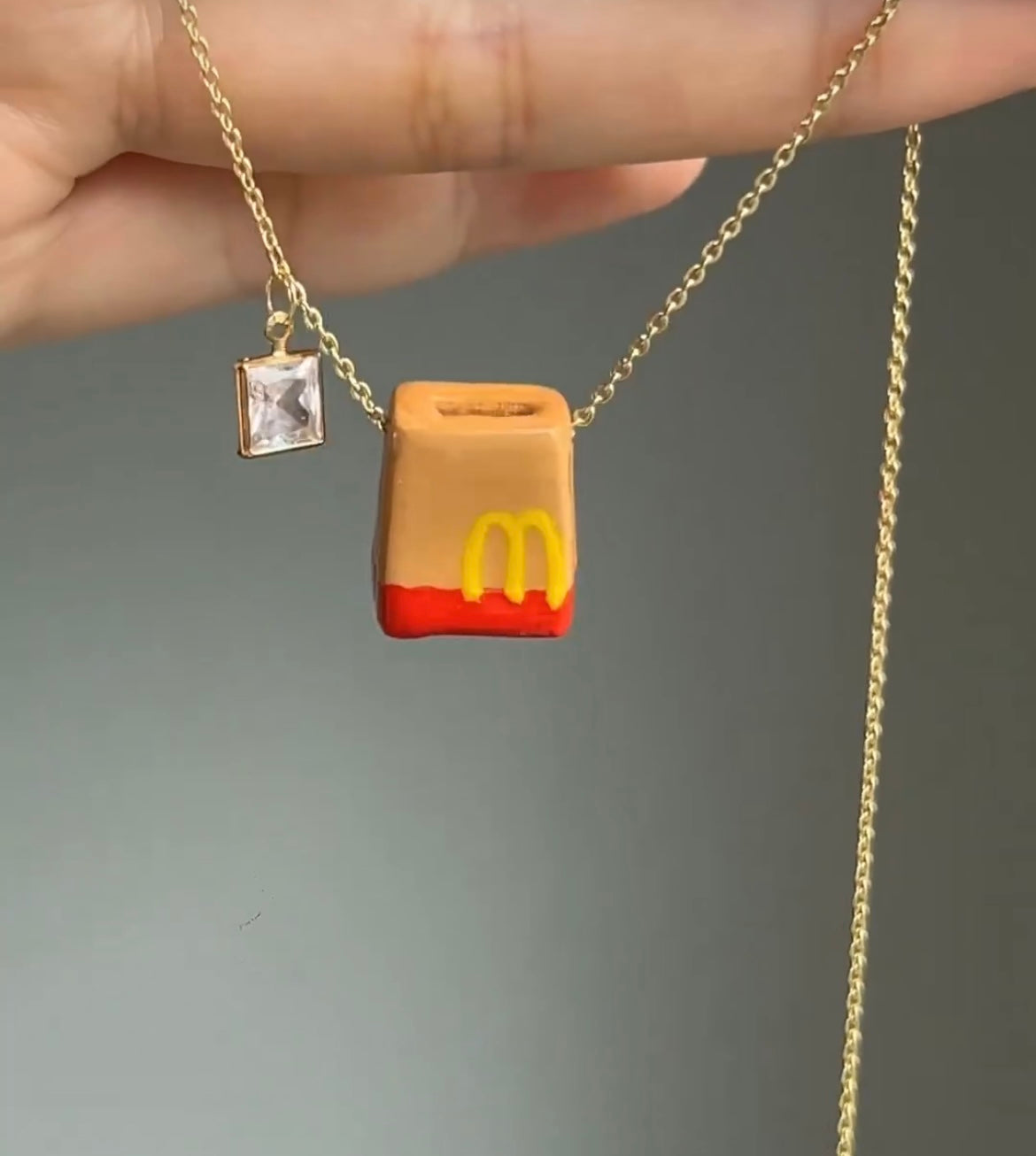 Mcdonalds Hash brown keychain charm bag 2024 charm necklace