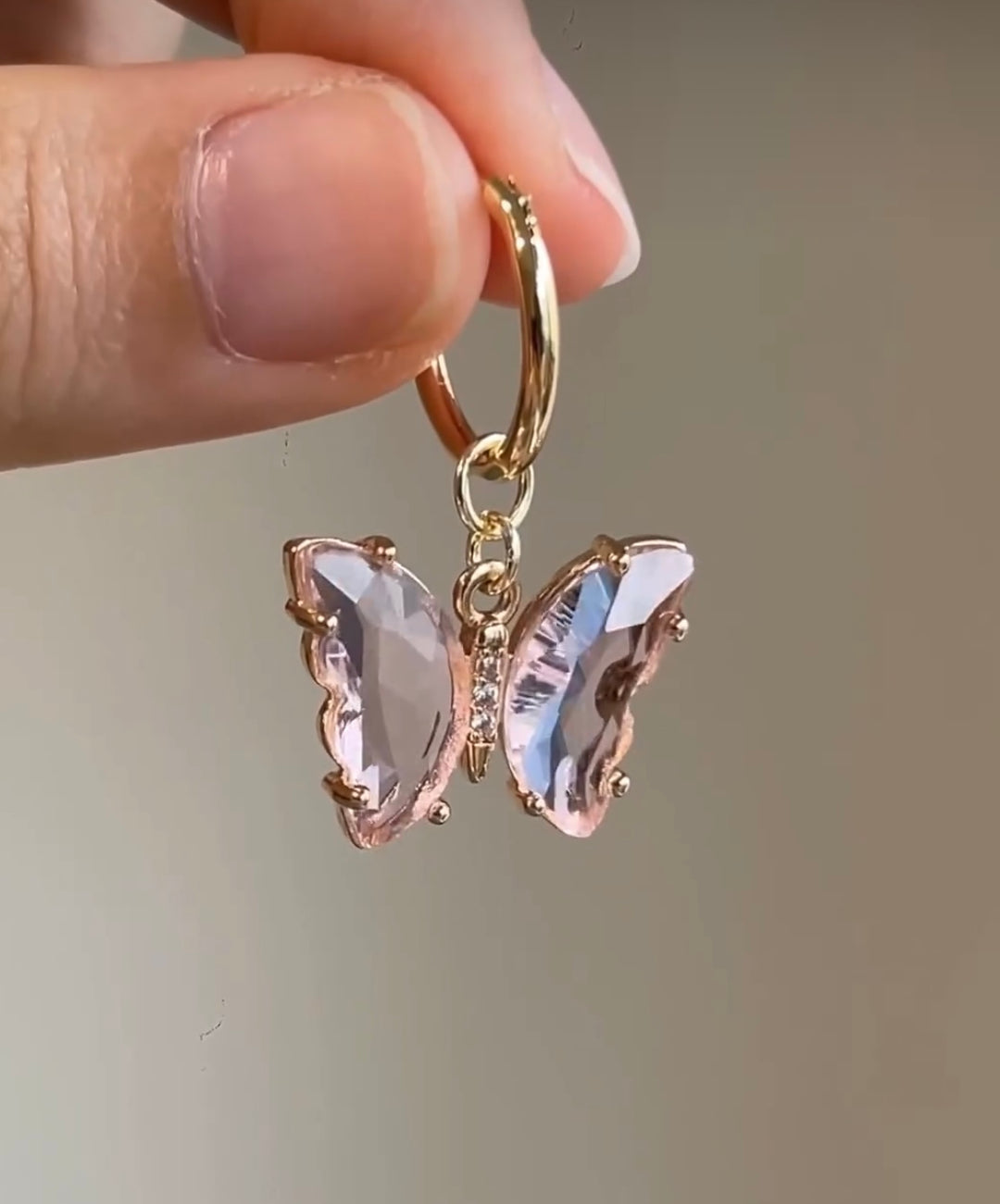 sparkling butterfly earrings