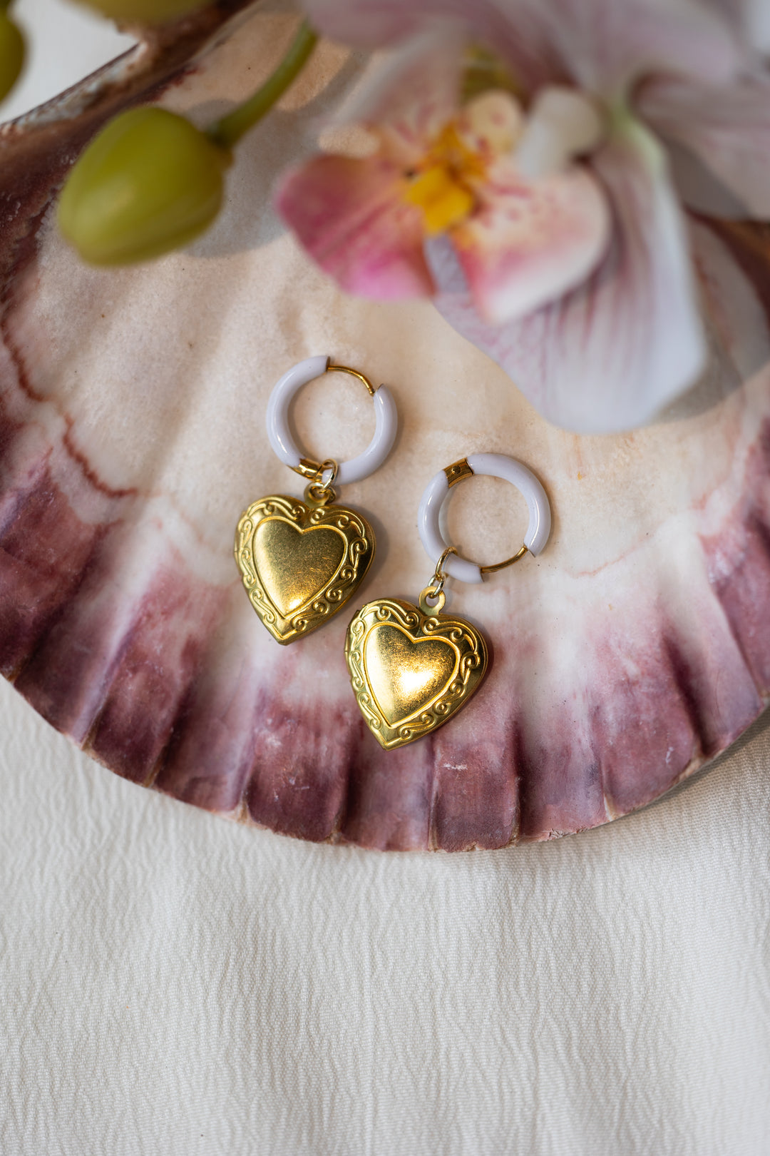 heart locket Earrings