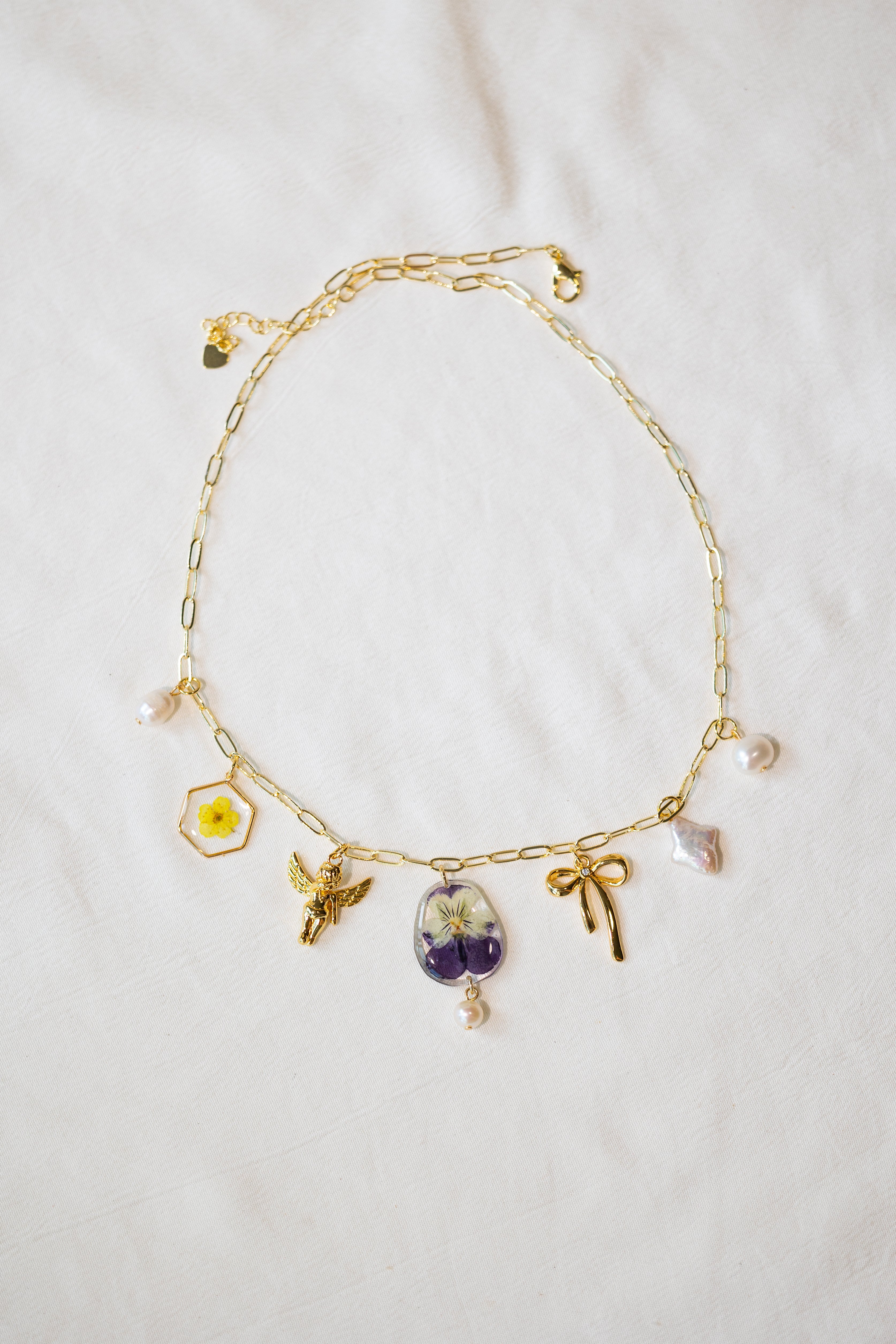 Angelic Garden Pressed flower charms Necklace – Oh Lora