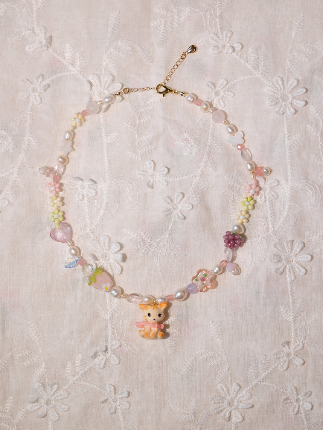 Purrfect Kitty Bead Necklace