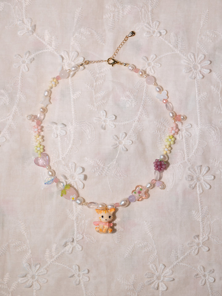 Purrfect Kitty Bead Necklace