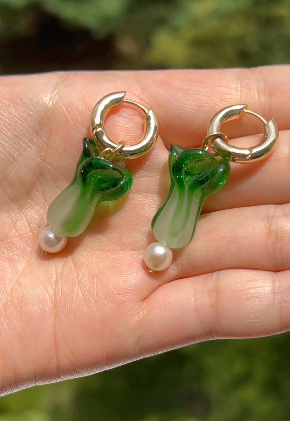 vegetable Lampwork Glass Earrings