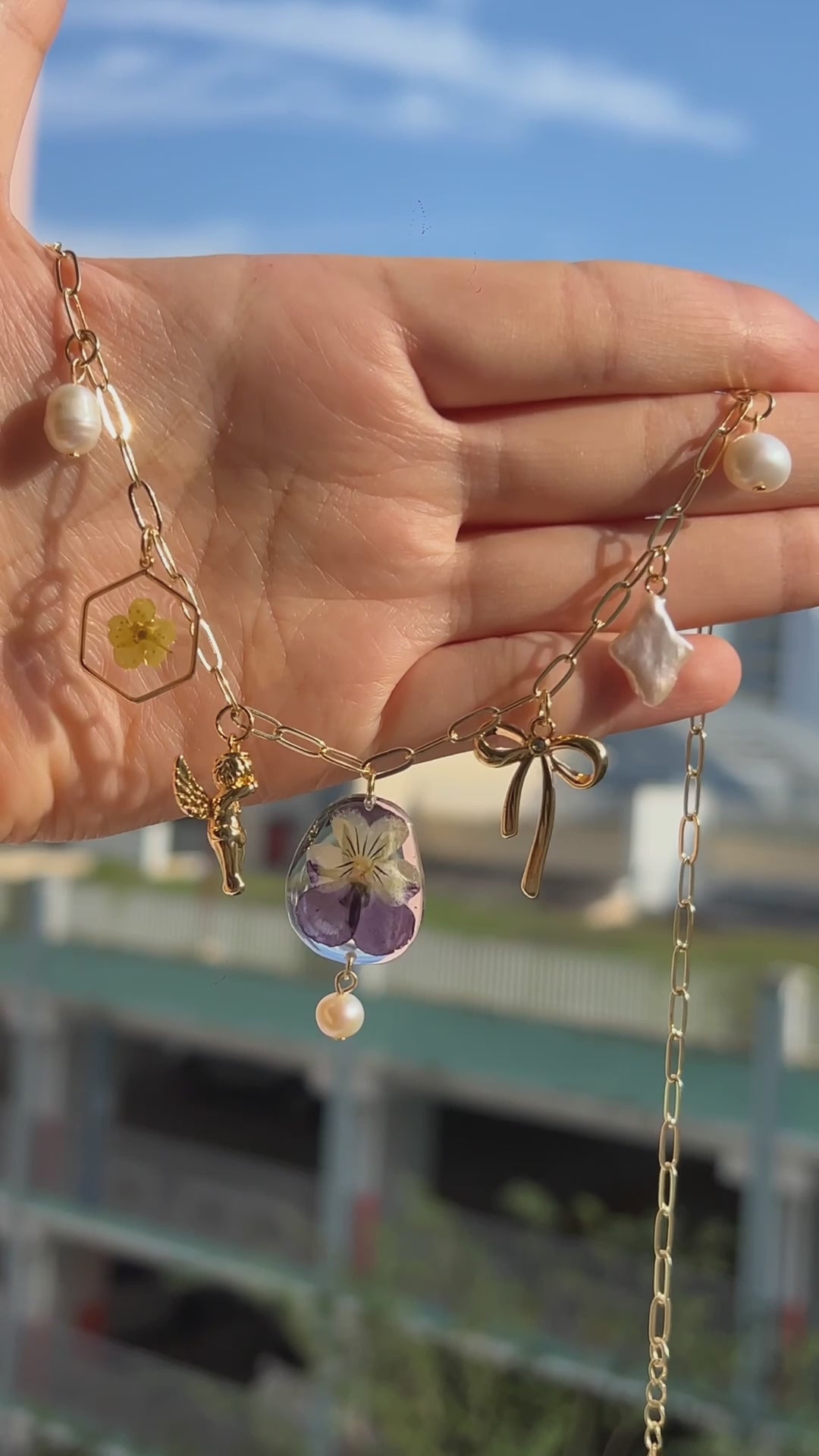 Angelic Garden Pressed flower charms Necklace – Oh Lora